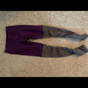 AlonYoga Purple Ribbed goddess legging